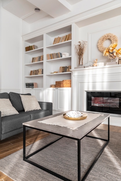 Foto gratuita design soggiorno con divano
