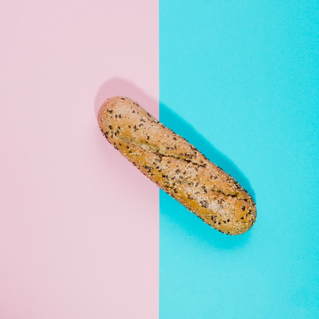 Loaf of bread with color background