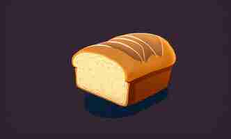 Free photo loaf of freshly baked bread on a dark background generative ai