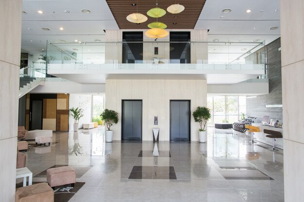 Lobby of condominium building