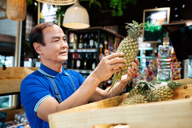 Local retailer taking care of his business