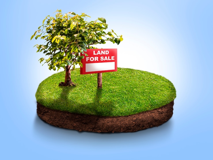 Free Photo location symbol for land sale