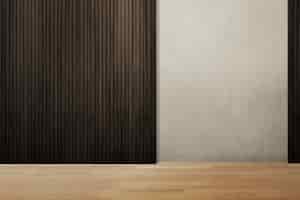 Free photo loft empty room with wooden panelling authentic interior design