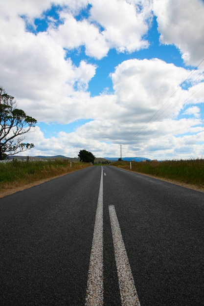 Log road on a cloudy day