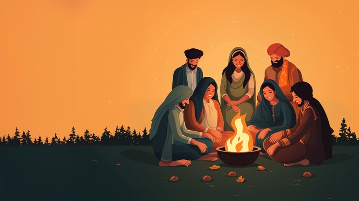 Free Photo lohri celebration in india