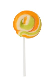 Lollipop over white background