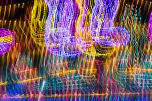 Free photo long abstract exposure neon lights texture