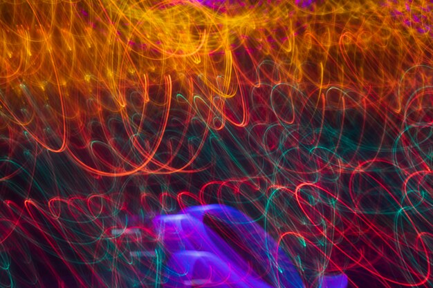 Long orange gradient exposure neon lights texture