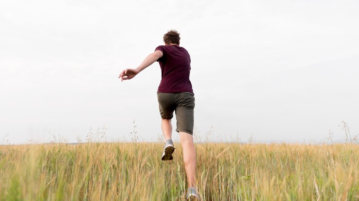Free Photo long shot of boy in nature concept