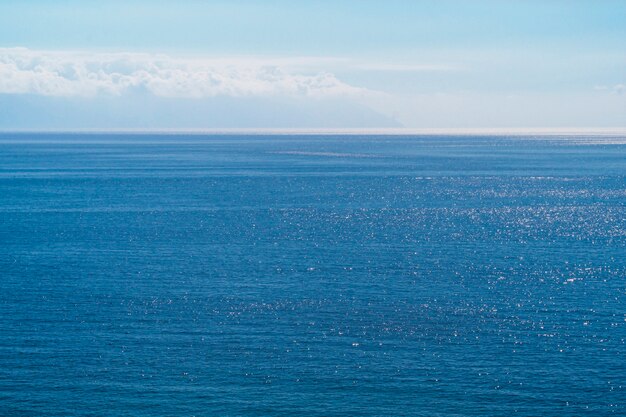 Long shot of crystalline sea water