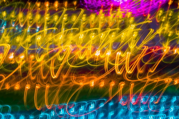 Long yellow exposure neon lights texture