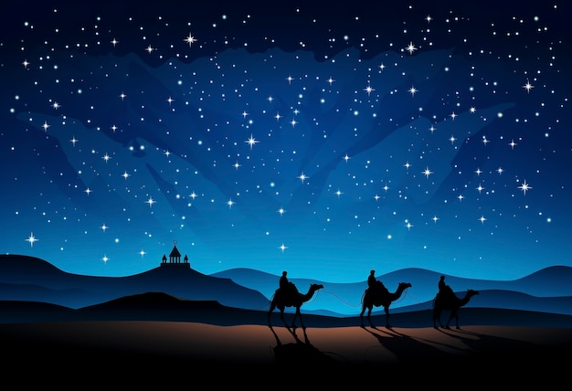 Los reyes magos epiphany мультфильмная иллюстрация