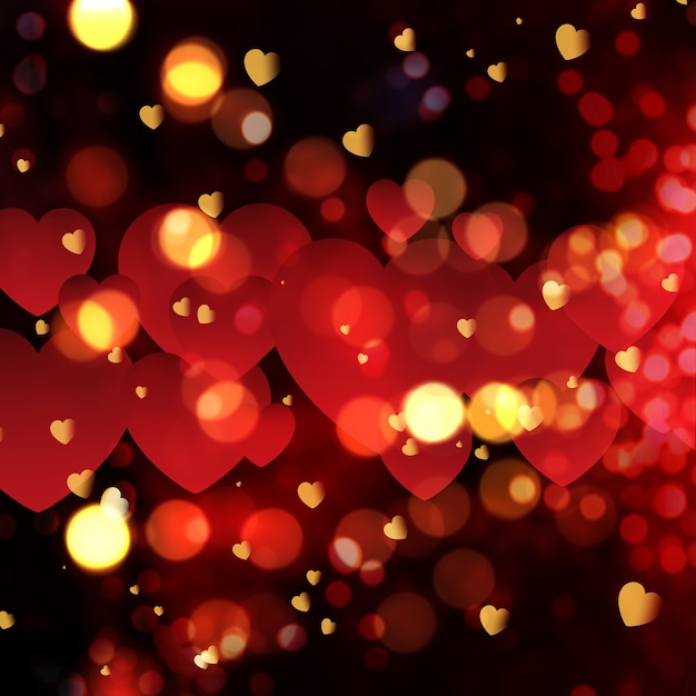Free Photo | Love background with bokeh effect