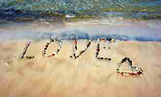 Free photo love in the beach