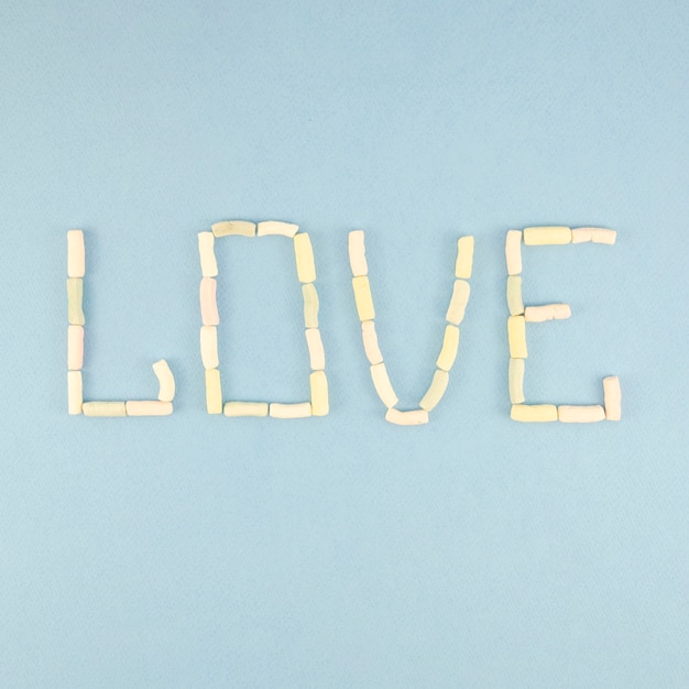 Free photo love concept made out of candy