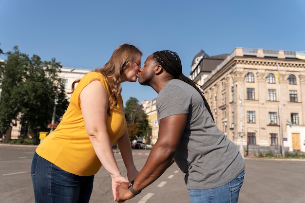 Free photo love concept with happy couple spending time together