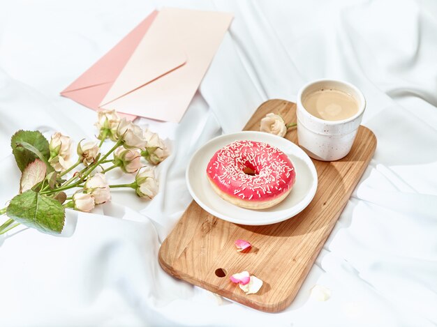 The Love letter concept on table with envelope