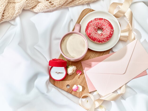 The Love letter concept on table with envelope