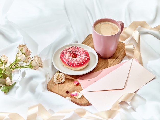 The Love letter concept on table with envelope