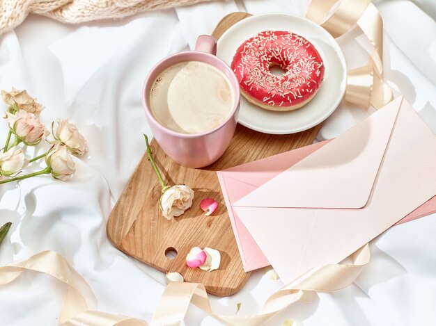 The Love letter concept on table with envelope