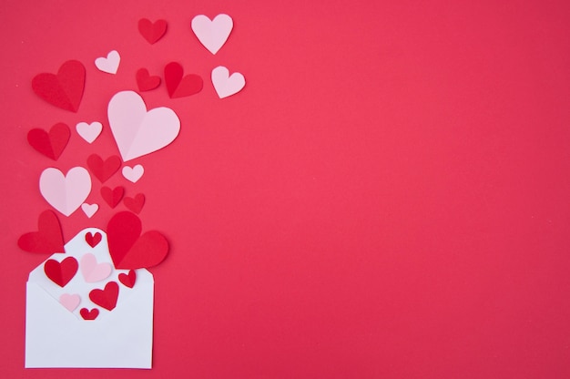 Любовное письмо - концепция Святого Валентина