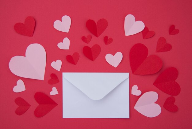 Любовное письмо - концепция Святого Валентина