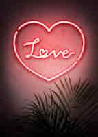 Free photo love neon sign