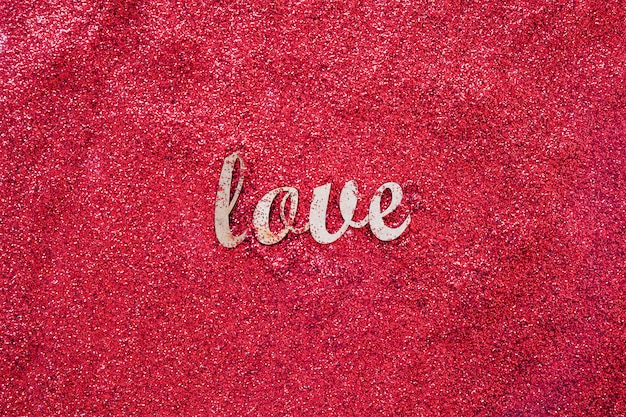 Love writing on red glitter