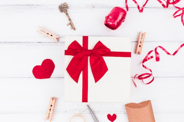 Free photo lovely christmas gifts composition