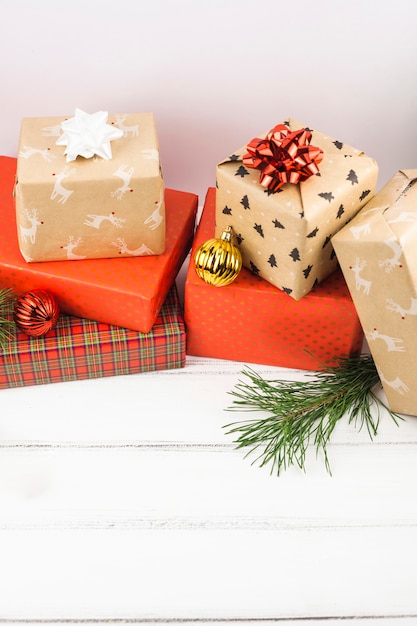 Lovely christmas gifts composition