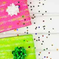 Free photo lovely christmas gifts composition