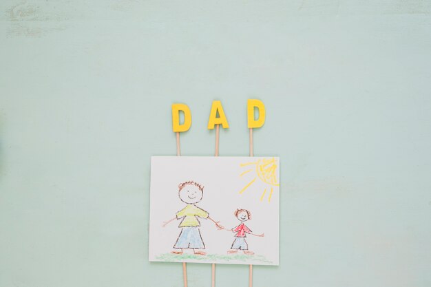 Lovely drawing for dad