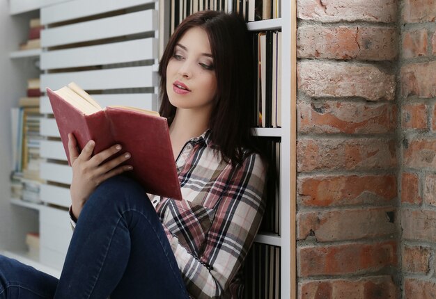 Lovely woman reading