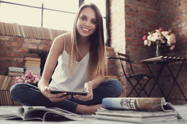 Lovely young woman portrait