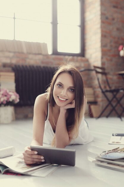 Lovely young woman portrait