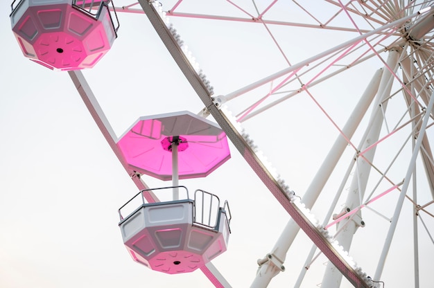 Low angle of amusement park wheel