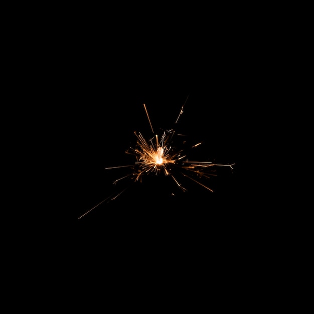 Low angle firework light at night on party