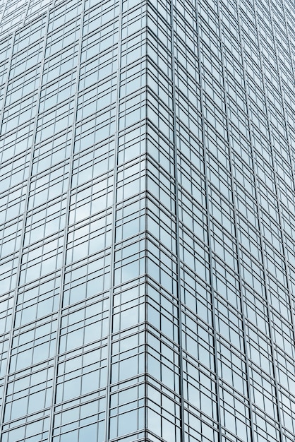 Low angle glass skyscraper