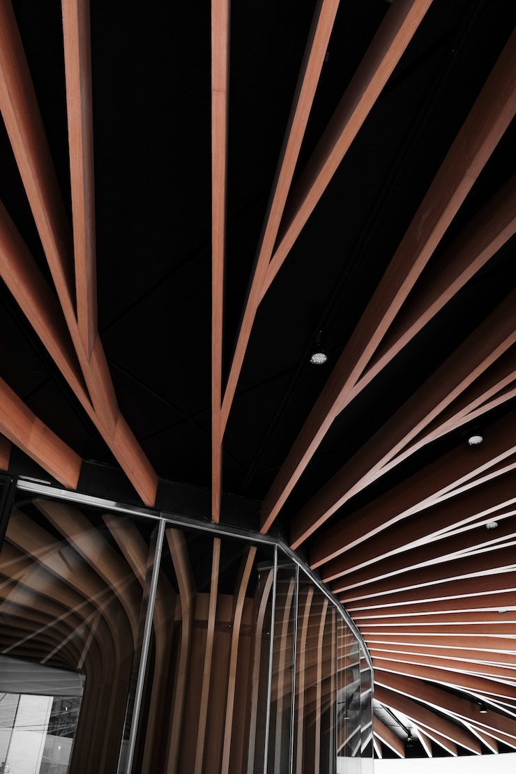 Free Photo low angle modern architectonical structure design