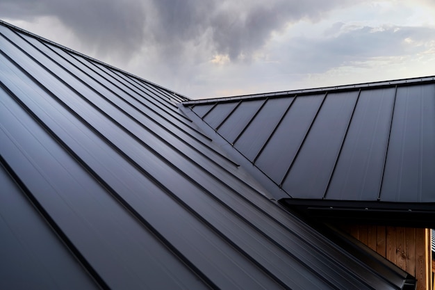 Low angle modern house roof