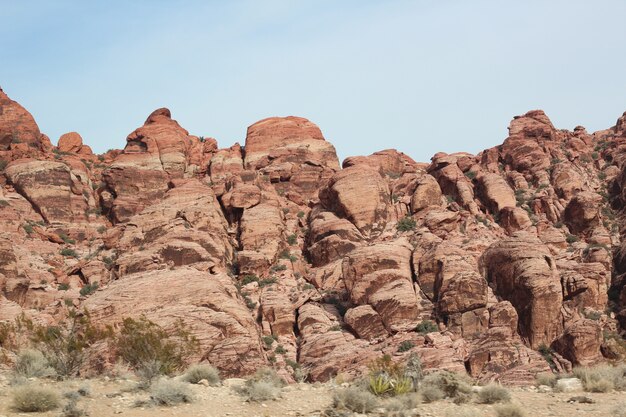 Low angle shot of a beautiful mountain