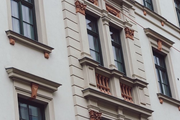 Low angle shot of a building in Munich during daytime