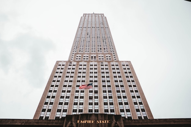 Low angle shot of the Empire State Building in New York, USA