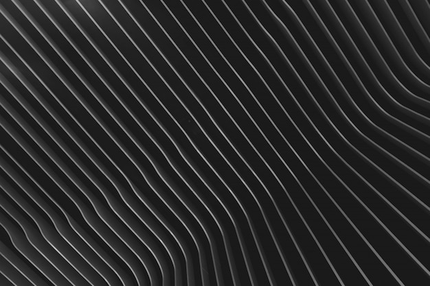 Low angle shot of a striped black and white ceiling