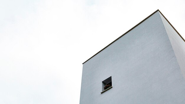 Low angle of simple building in the city