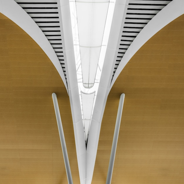 Low angle view of building ceiling