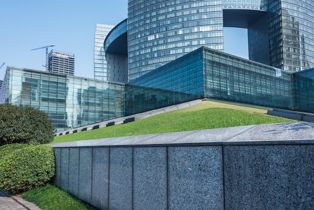 Free photo low angle view of business buildings