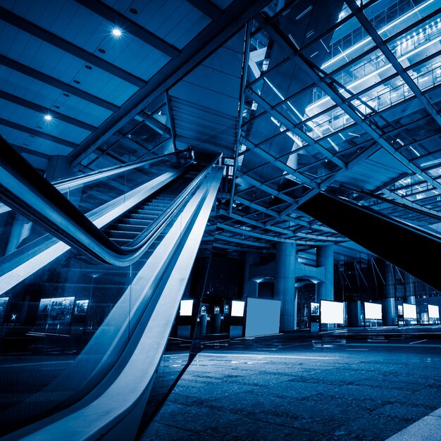 low angle view of Escalator