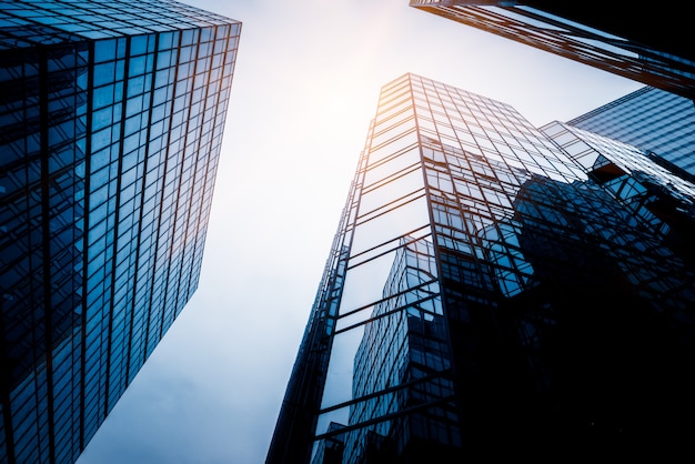 Free photo low angle view of skyscrapers