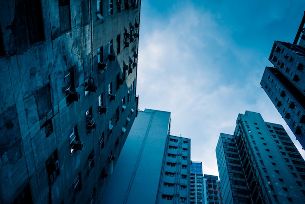 low angle view of skyscrapers